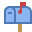 Cassetta postale chiusa bandiera sù icon