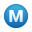 带圆圈的 m 表情符号 icon