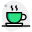 Hot coffee cup with saucer isolated on a white background icon