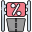 Road banner icon