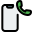 Smartphone with dialer handset receiver logotype layout icon