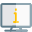 Flight information displayed on a monitor icon