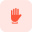 Hand gesture for high-five and stop signal icon