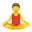 homme en position du lotus icon