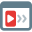 Media player with fast forward option layout icon