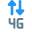 Fourth generation phone and internet connectivity logotype icon