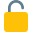 Unlock security lock with permission granted to access icon