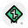 Road with multiple intersection roads on a road sign icon