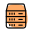 Modern server computer stacked on each other icon