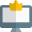 Membership crown badge for desktop computer online member icon