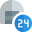 Twenty four seven warehouse storage facility service icon