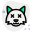 Fox eyes crossed pictorial representation emoji for chat icon