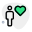 Favorite employee to work on with a heart logotype icon
