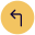 Turn left sign on a sign board icon