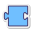 Blocco blu icon