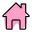 House with chimney on old style cottage icon