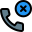Disconnect phone with no connectivity logotype layout icon