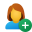 사용자 여성 추가 icon