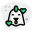 externo-frango-feliz-com-corações-girando-em-emoji-animal-verde-tal-revivo icon