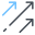 Diagonal Arrows Up icon