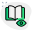 Viewing a book isolated on a white background icon