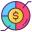 外部分配投资扁平图标线性颜色扁平图标 icon