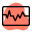 Ecg diagnosis with the wave diagram on a monitor icon