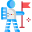 astronaut with flag icon