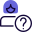 Woman with question mark, concept of receptionist for queries icon