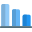 Bar chart in down trend after market crash icon