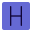 Helicopter signal with alphabet H on a roof top icon