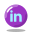 동그라미가있는 링크드 인 icon
