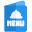 Food menu at restaurant with main course items icon