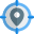 Position a loction target isolated on a white background icon