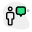 Chatting with peers messenger application function layout icon