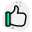 Thumbs Up gesture news in social media platforms icon