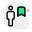 Bookmarking sign employee work at office layout icon