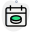 Pill reminder on a calendar isolated on a white background icon