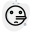 Man face with minimal expression emoticon shared in instant messenger icon