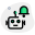 Robotic Technology with notification Bell logotype isolated on a white background icon
