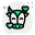 外部快乐牛与心围绕表情符号动物绿色塔尔维沃旋转 icon