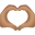 coração-mãos-tom-de-pele-médio-emoji icon