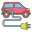外部电动汽车汽车服务 flaticons 线性颜色平面图标 icon