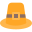 Pilgrim hat without leaf used as a decoration icon