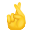 Emoji mit gekreuzten Fingern icon