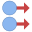 Deslizar a la derecha con dos dedos icon