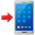 Мобильный телефон со стрелкой icon