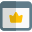 Premium membership online crown badge on internet icon