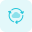 Data syncing of a cloud server isolated on a white background icon