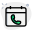 Upcoming call reminder in a calendar layout icon